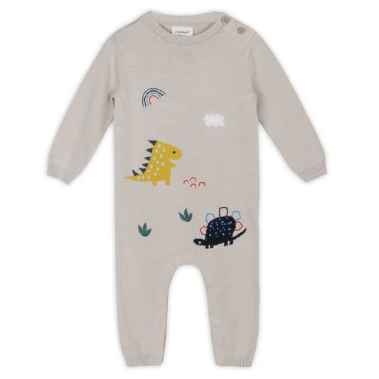 Dinosaur Knit Baby Jumpsuit