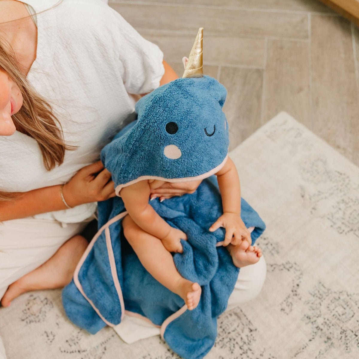 Character Bamboo Hooded Towel - Nori