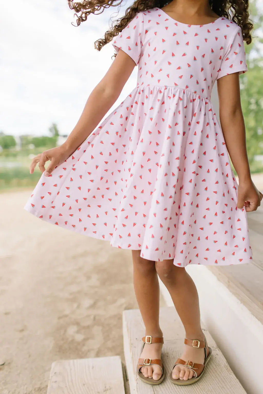 Classic Twirl Watermelon Dress