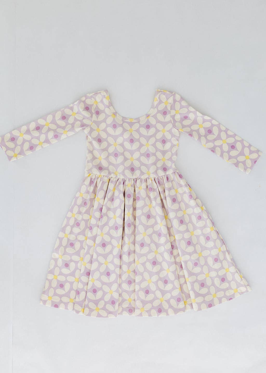 Twirl Dress in Pale Purple Petals
