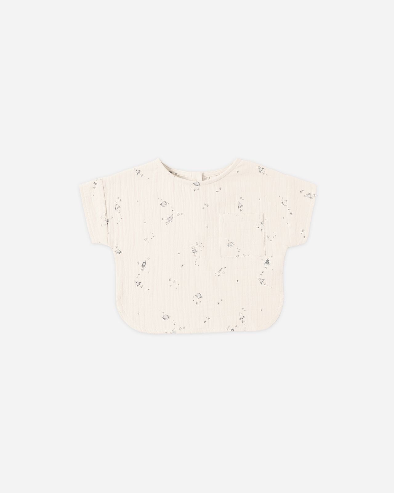 Space Woven Boxy Top
