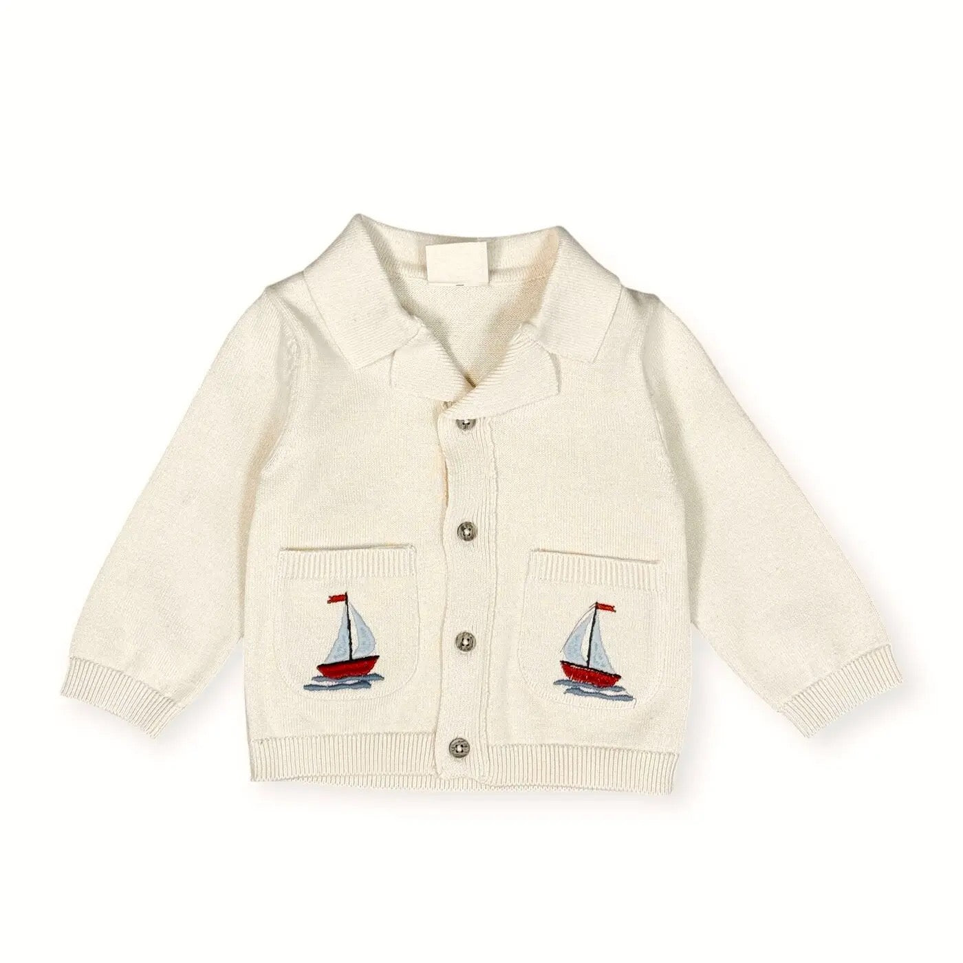 Sailboat Embroidered Pocket Knit Pant Set