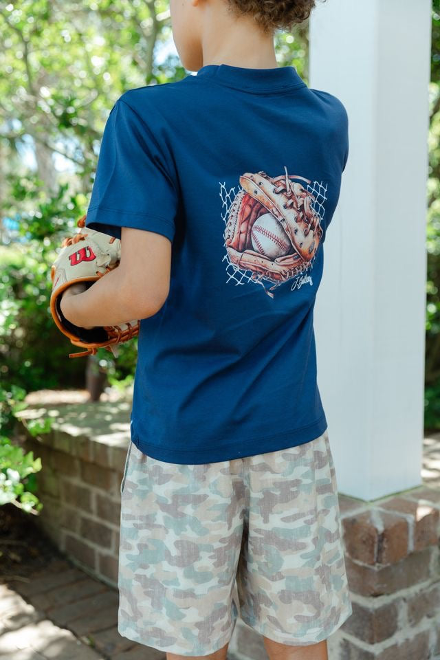 Baseball on Navy Tee