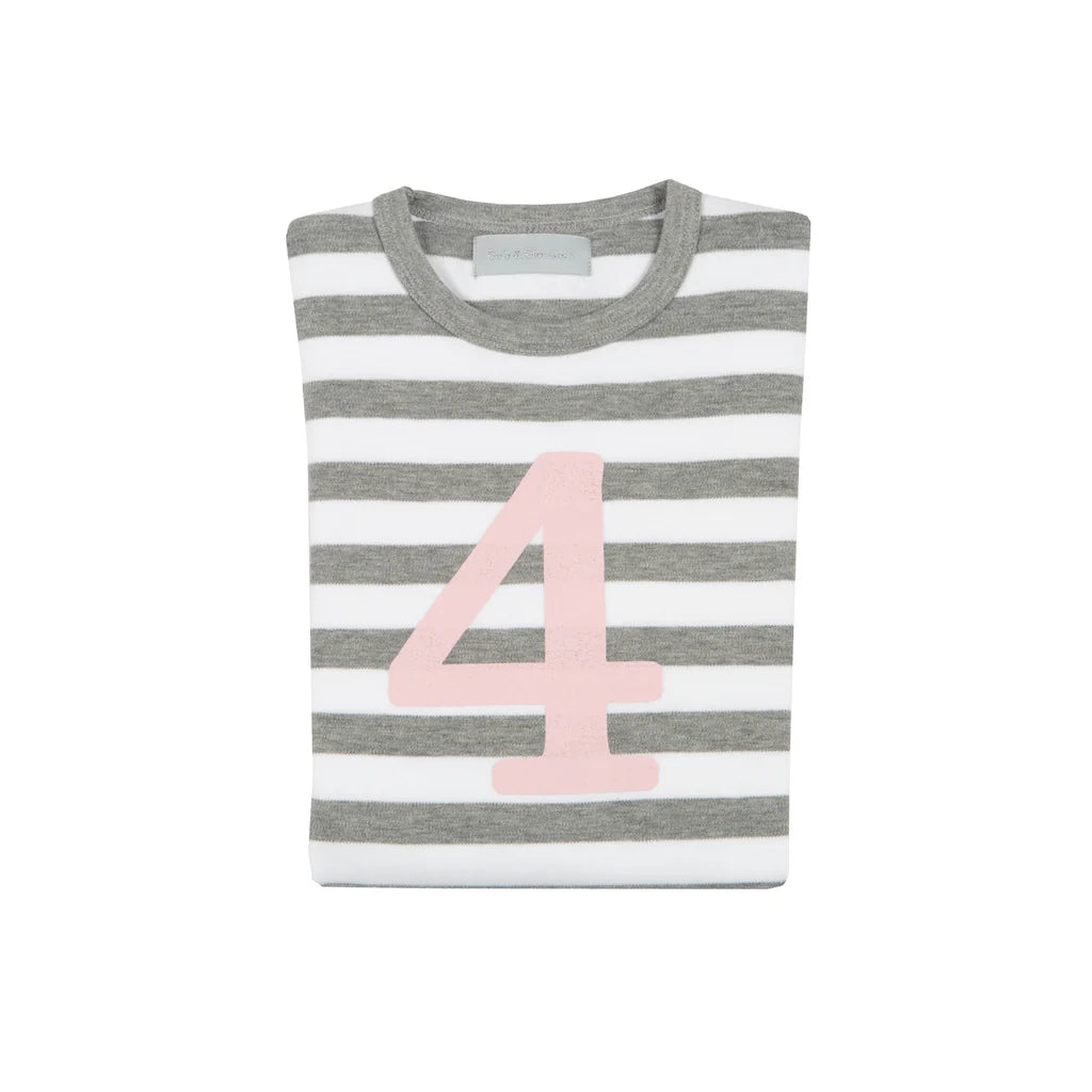 Grey Marl/White  (Pink) Shirt