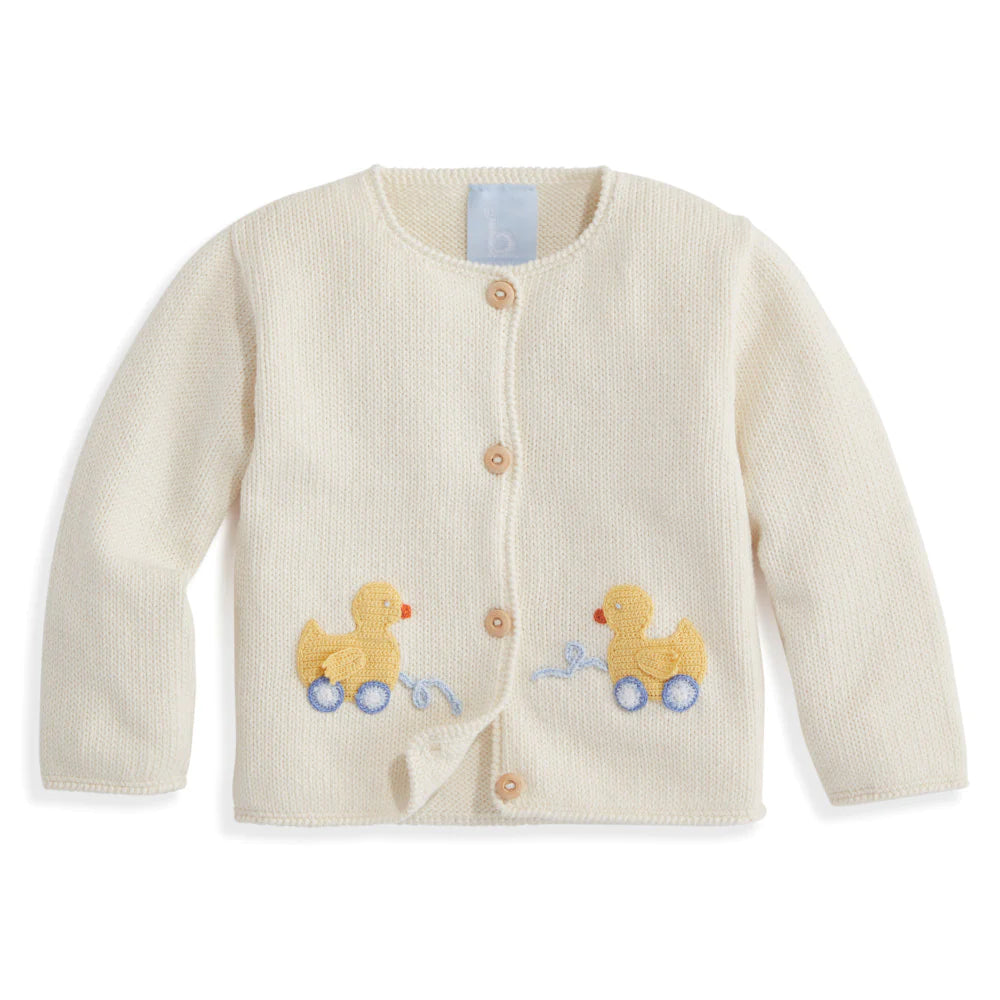 Ivory Duckie Applique Cardigan