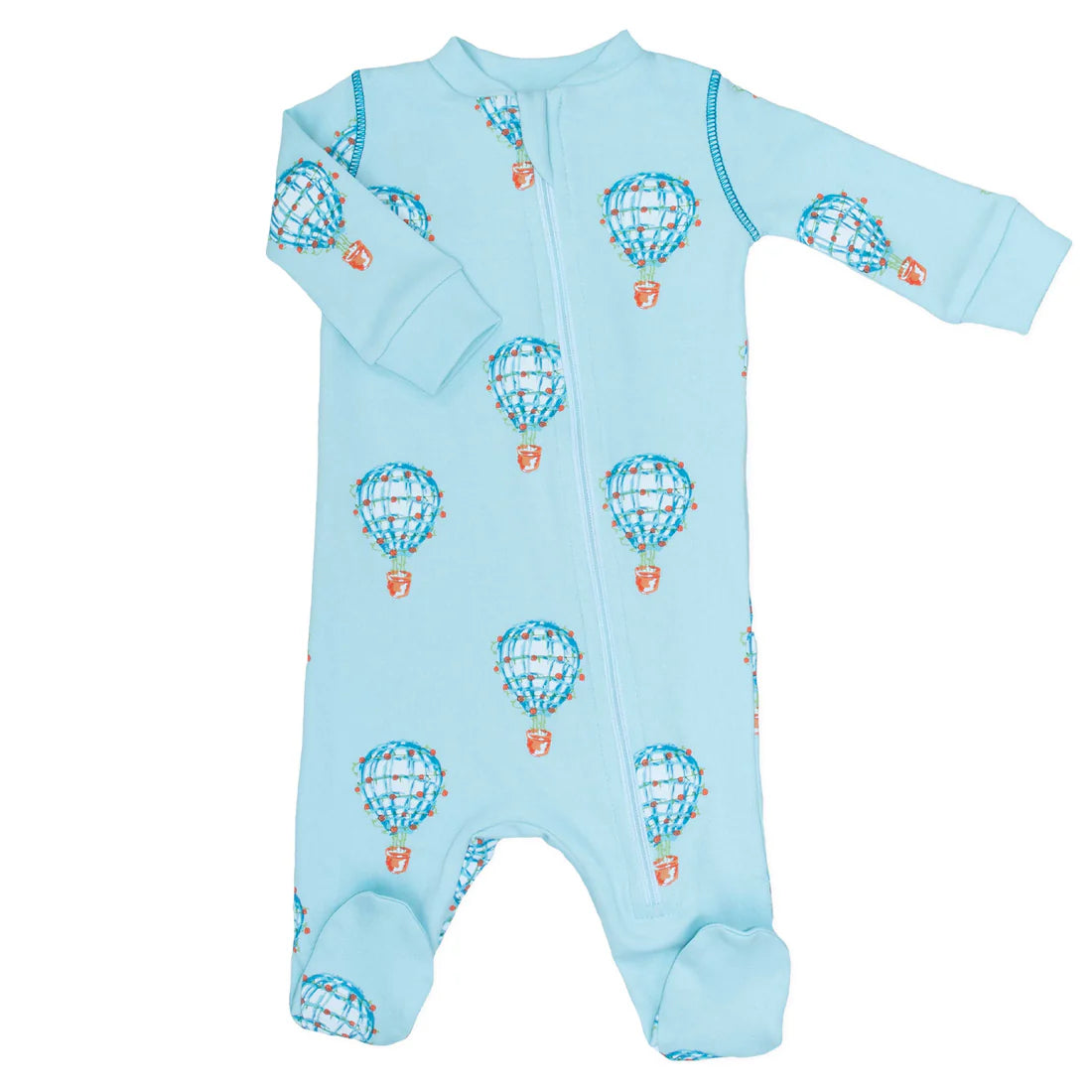 Blue Balloon Footed PJ