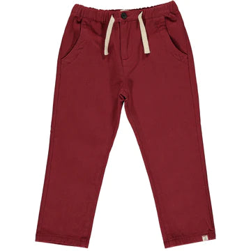 Jay Burgundy Twill Pant