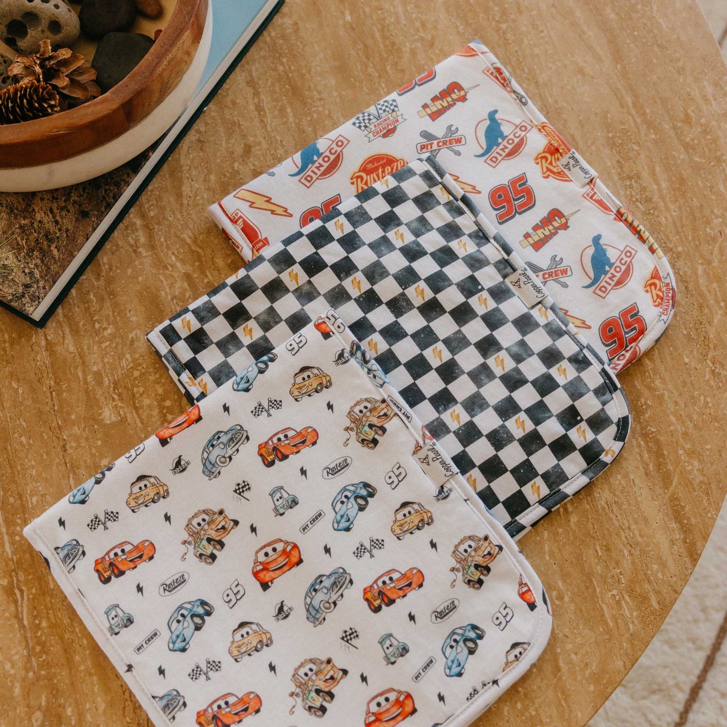 Pixar Car Burp Cloth Set