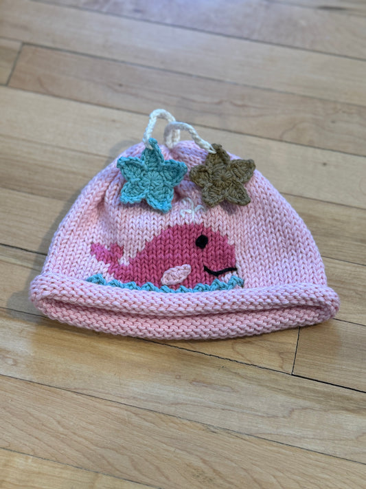 Pink Whale Watch Knit Hat