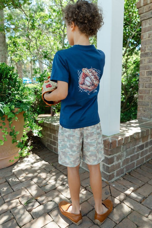 Baseball on Navy Tee