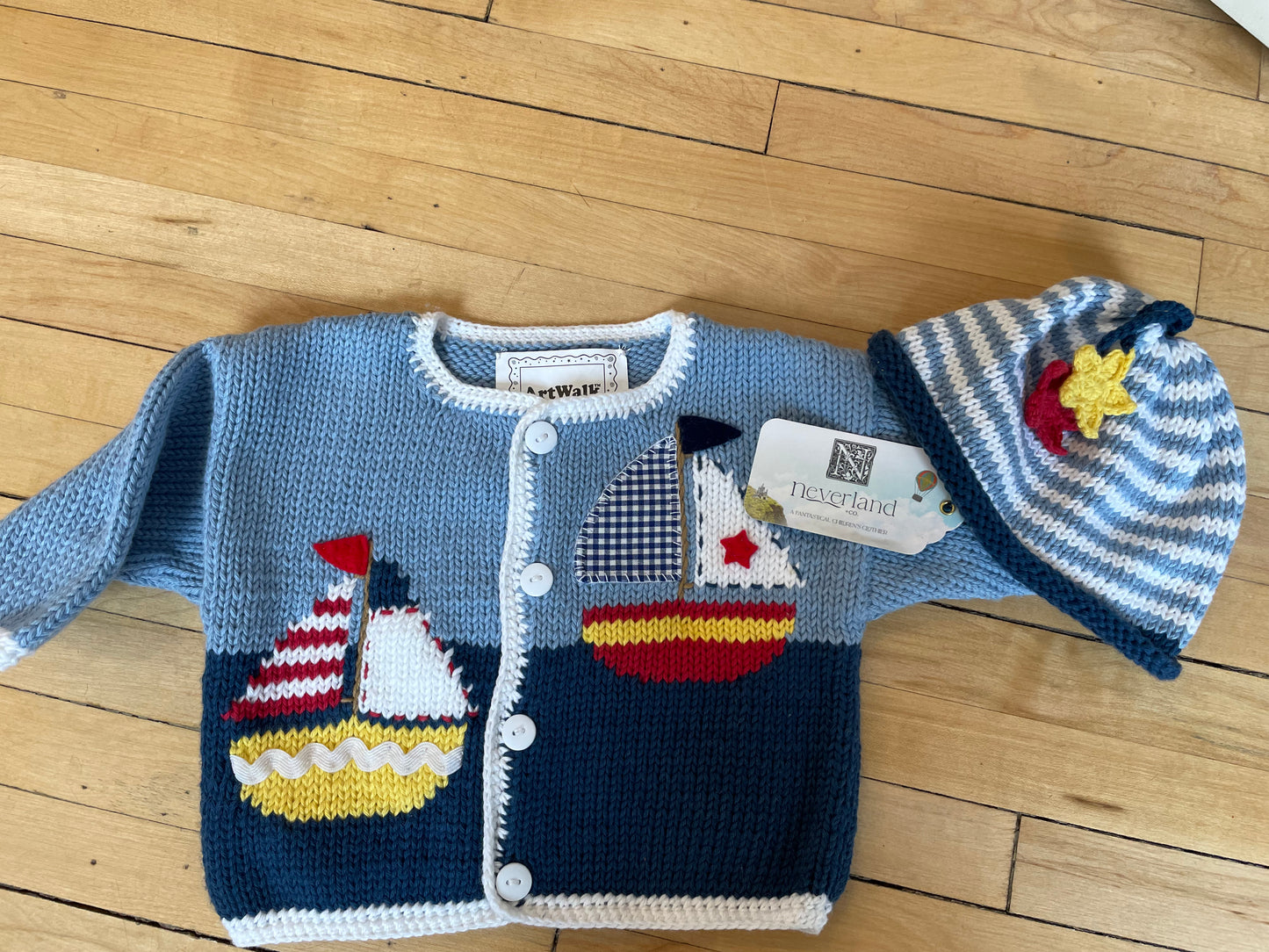 Sailboats Knit Sweater