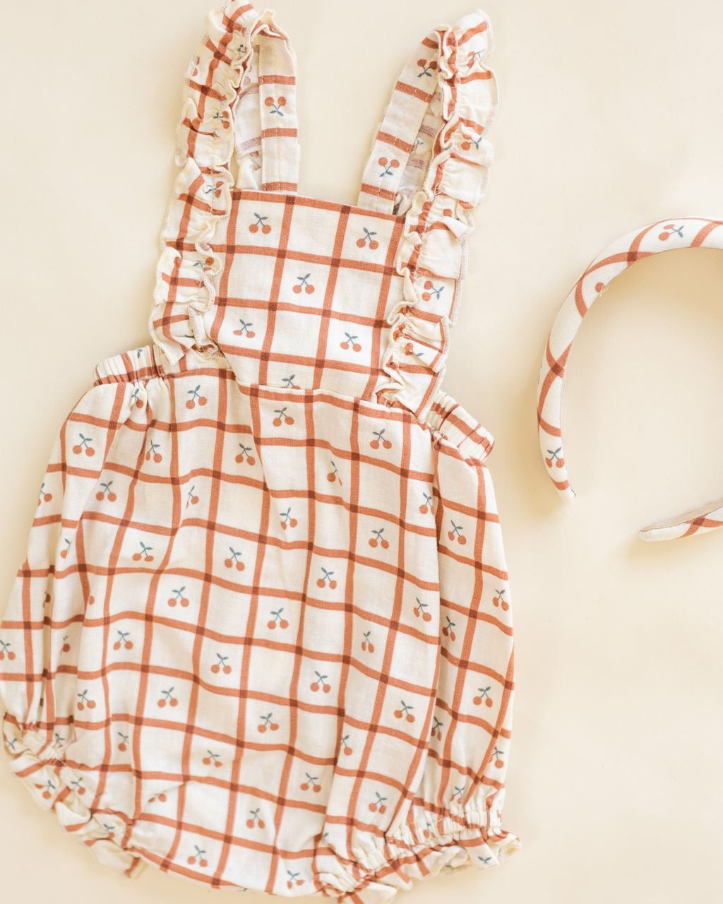 Cherry Check Chiara Romper