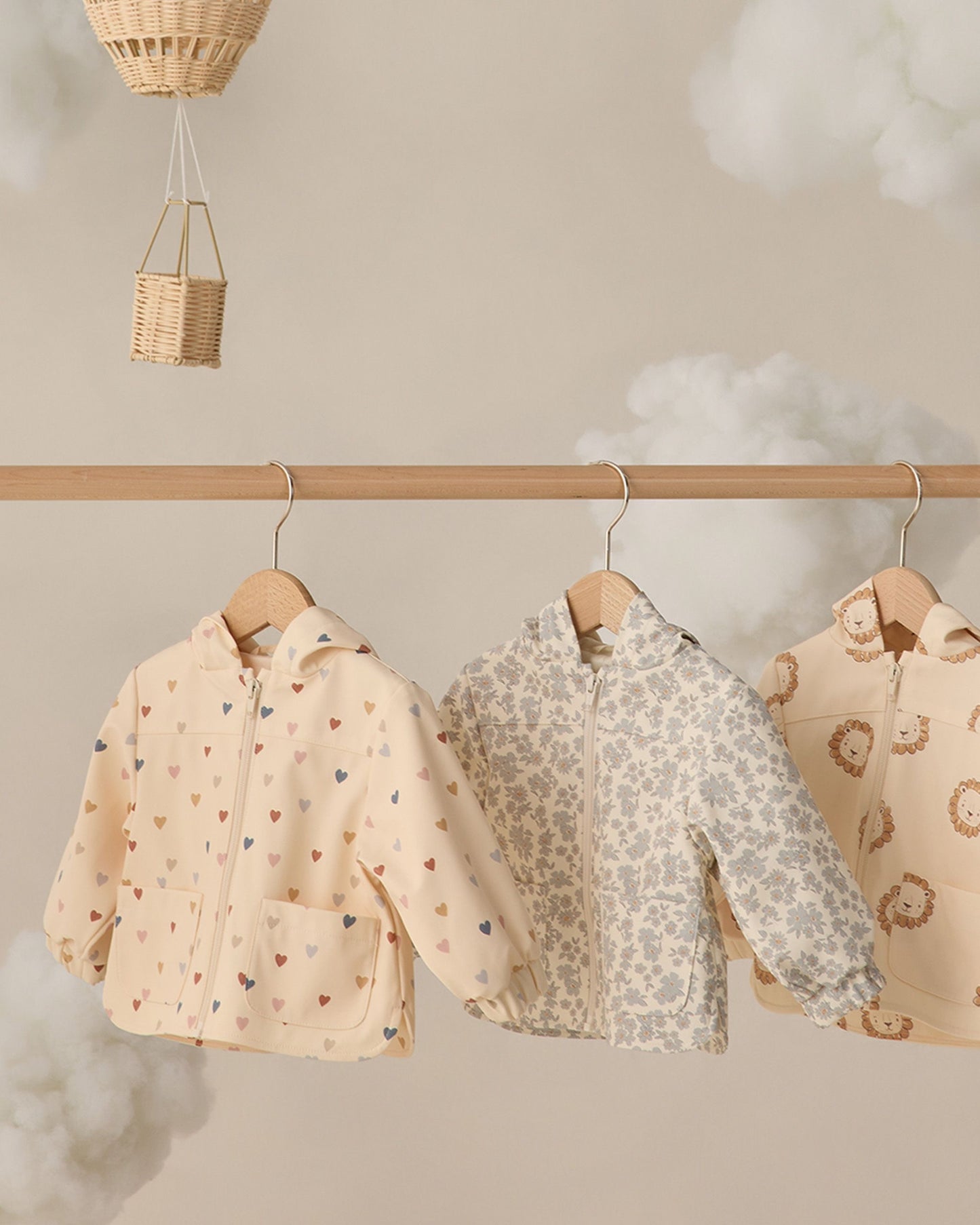 Confetti Hearts Rain Coat