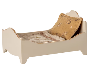 Off-White Wooden Bed