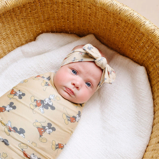 Mickey Mouse Knit Headband Bow