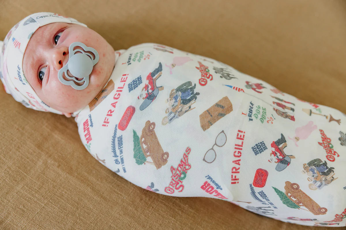 A Christmas Story Knit Swaddle Blanket