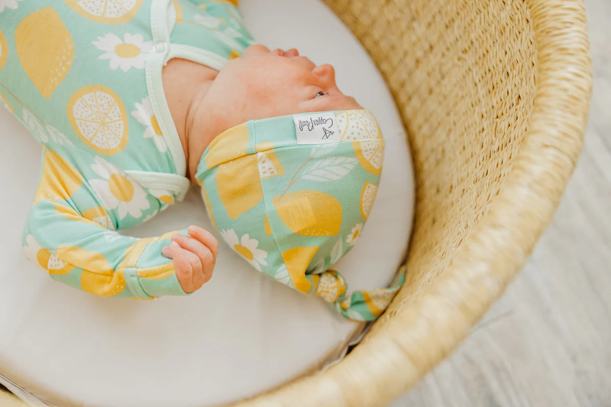 Lemon Top Knot Hat