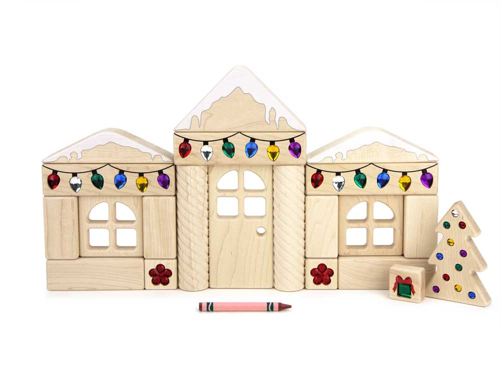Christmas House 24 Pc Block Set