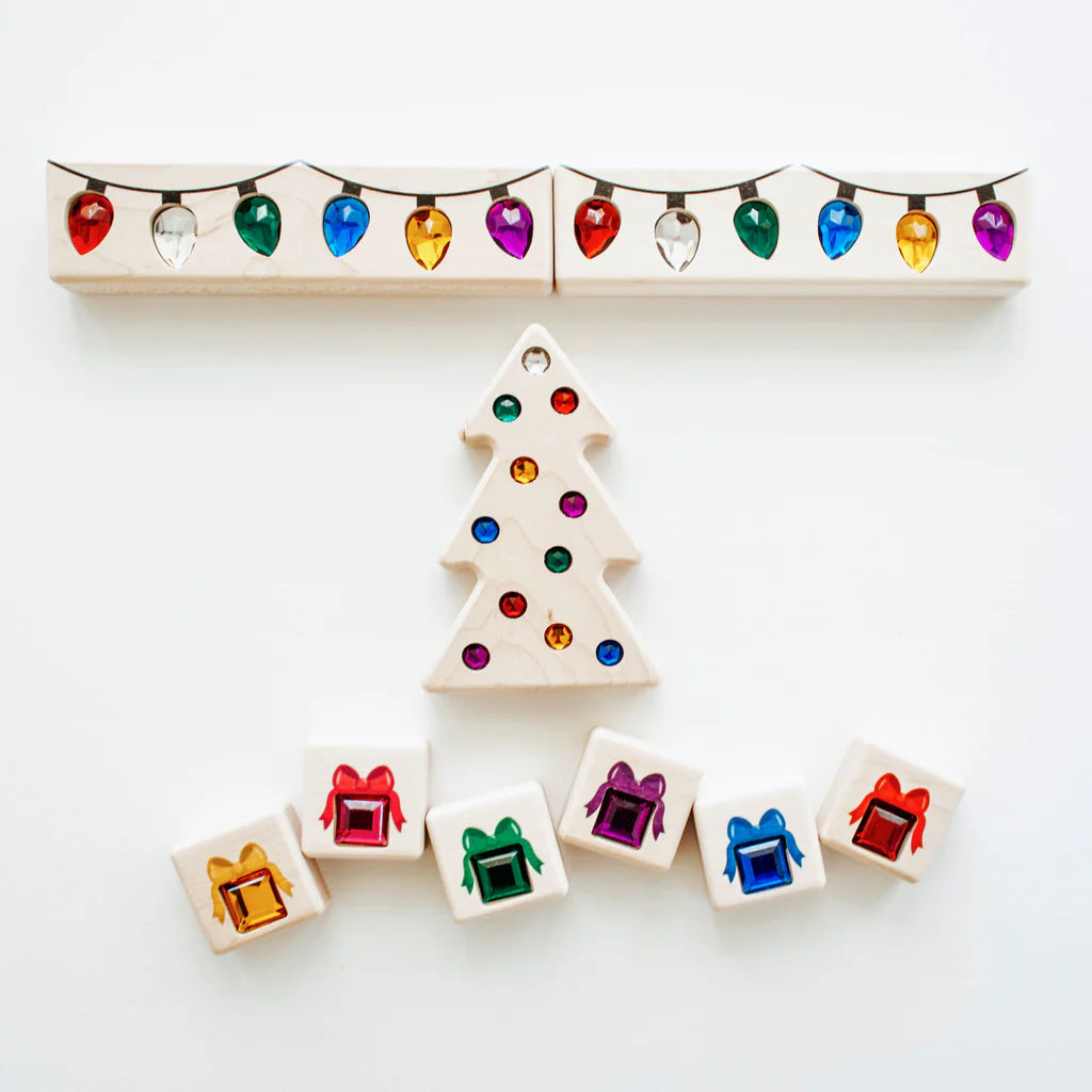 Bright Christmas Lights Gem Block Set