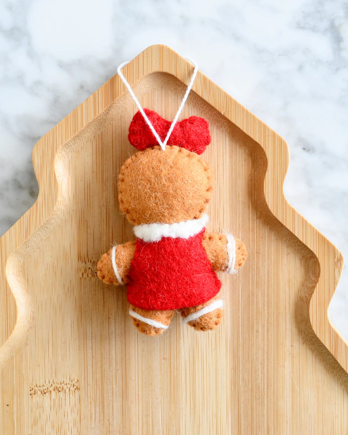Felt Christmas Girl Gingerbread Ornament