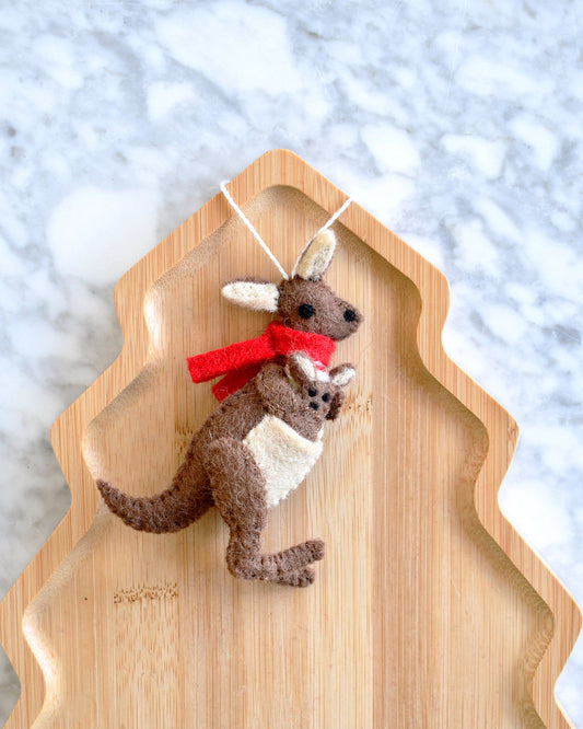 Felt Christmas Kangaroo Ornament