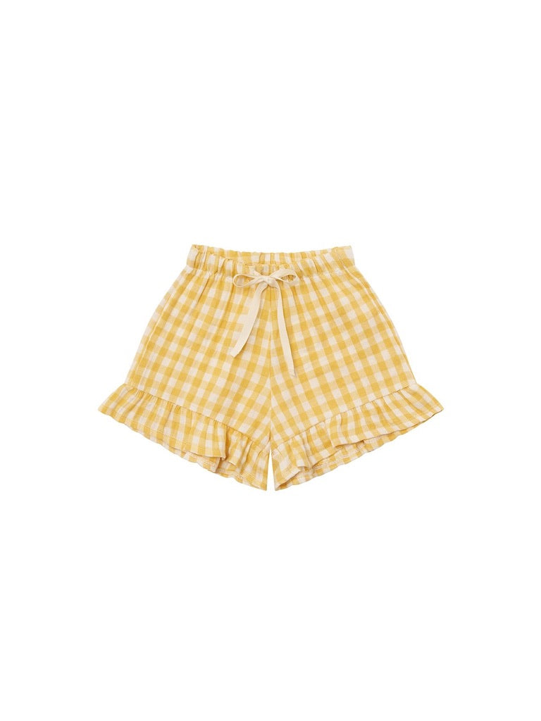 Honeycomb Gingham Frill Shorts