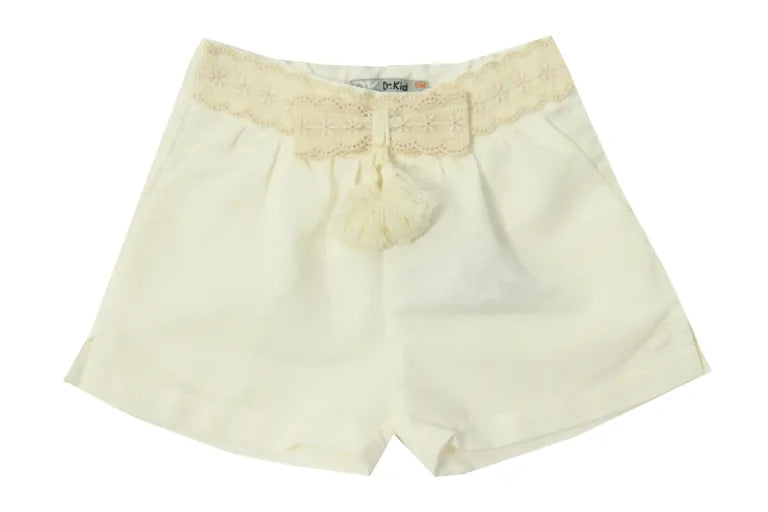 Cream Linen Shorts