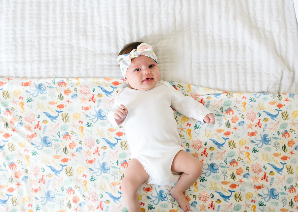 Nautical Knit Headband Bow