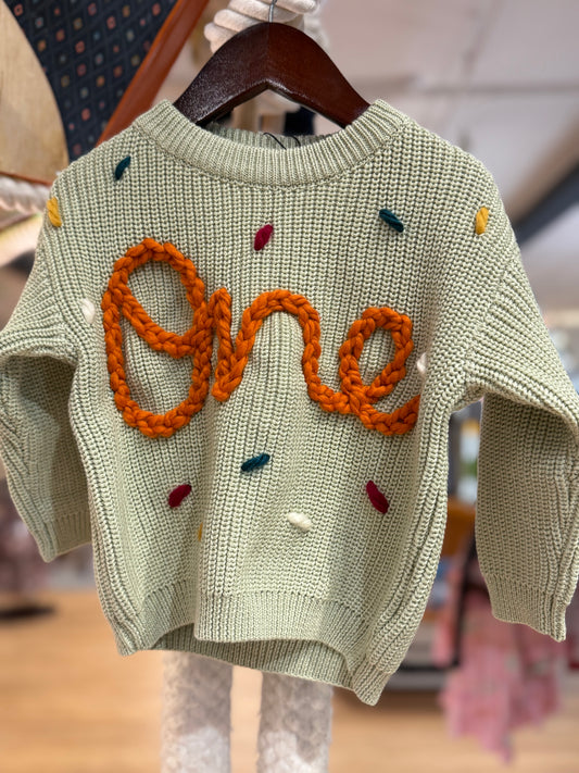 "ONE" Birthday Sweater