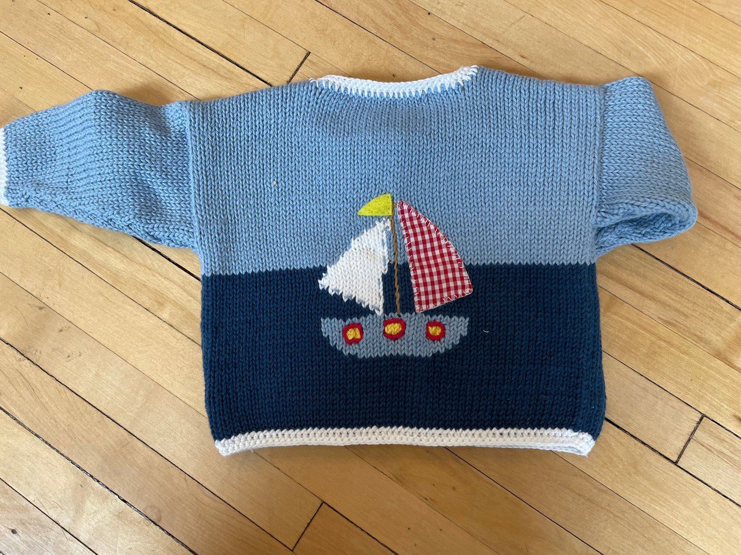 Sailboats Knit Sweater