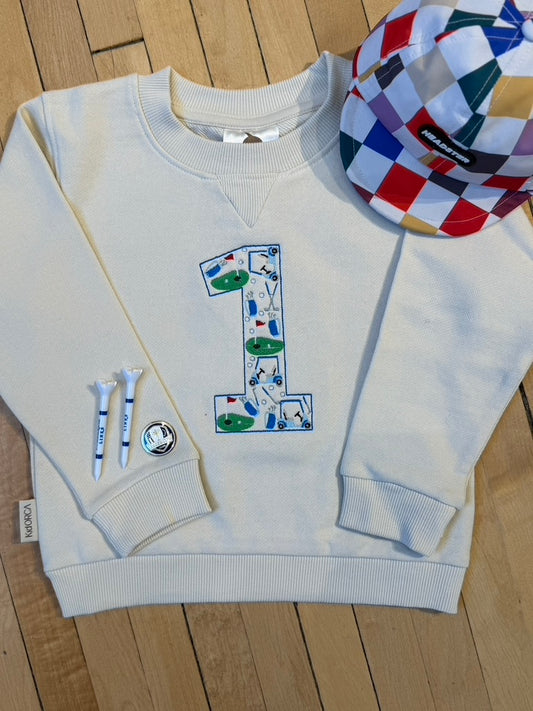 Golf Themed "1" Sweatshirt