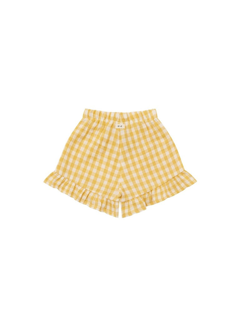 Honeycomb Gingham Frill Shorts