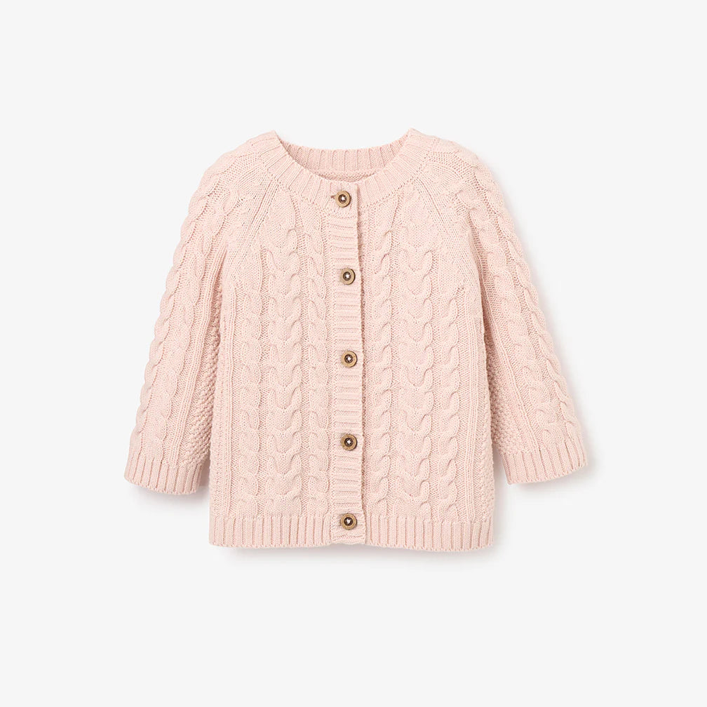 Blush Horseshoe Cable Cardigan