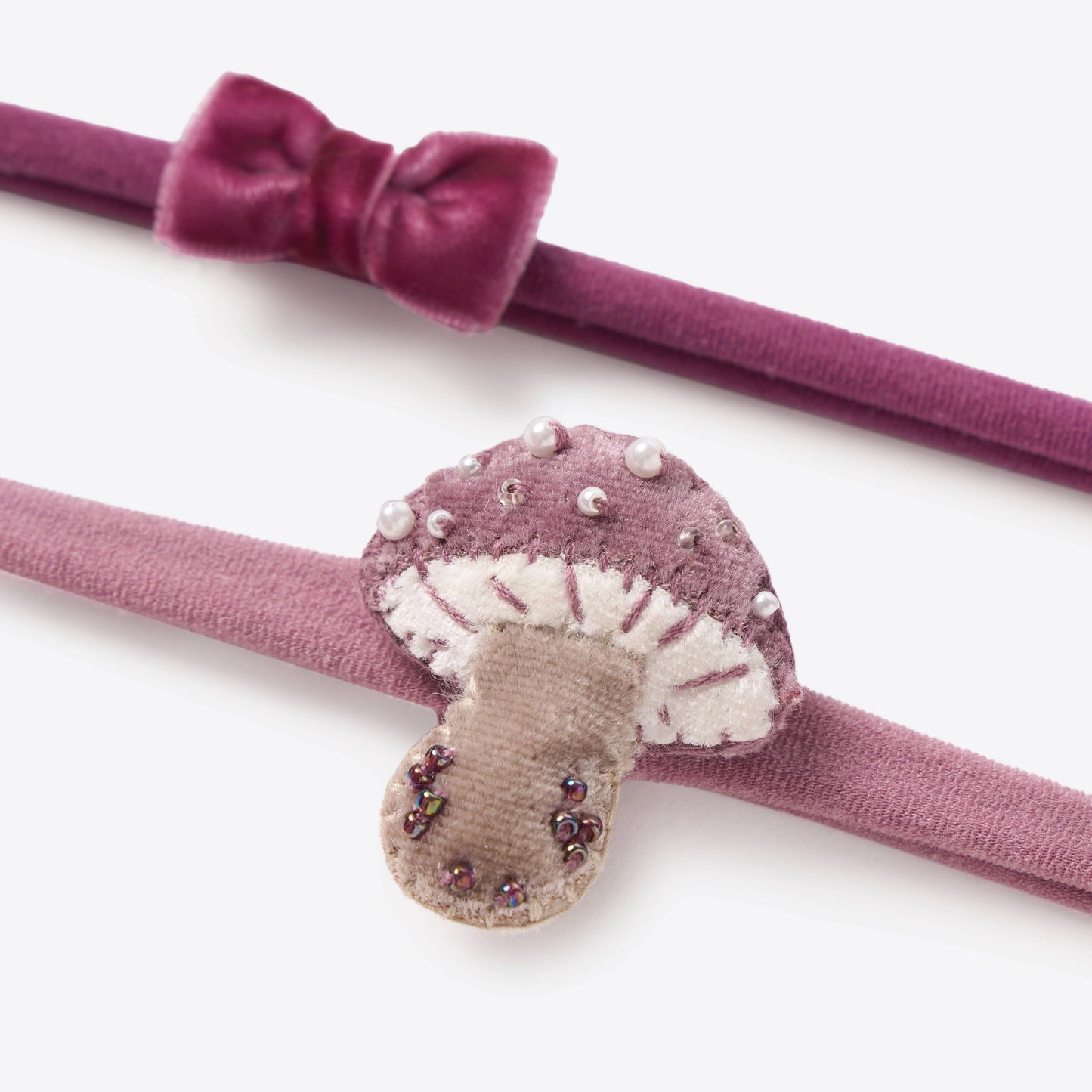 Pearl Mushroom Headband Set