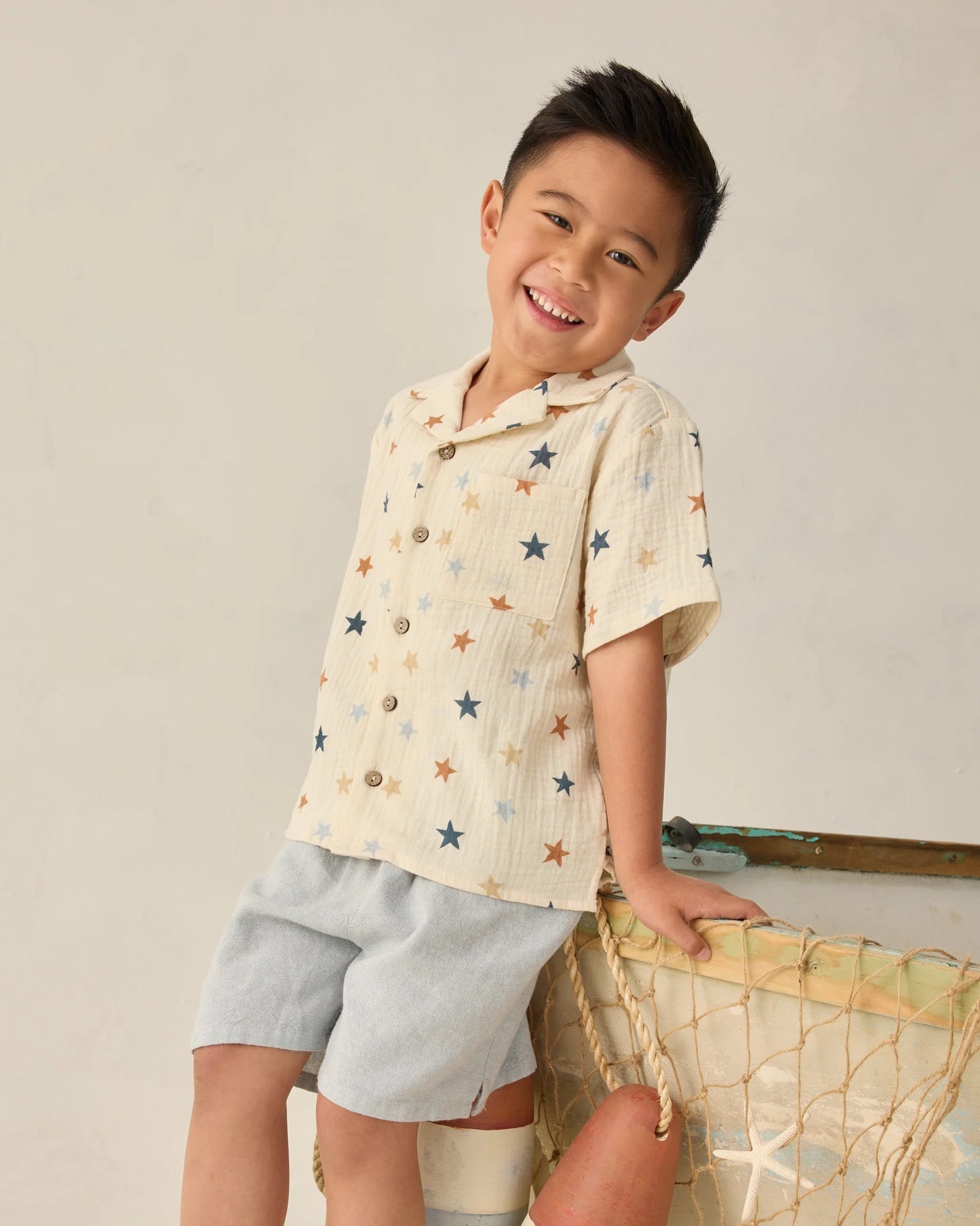 Perry Heathered Light Blue Shorts