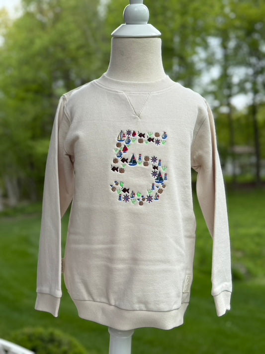 Nautical Themed "5" Sweatshirt