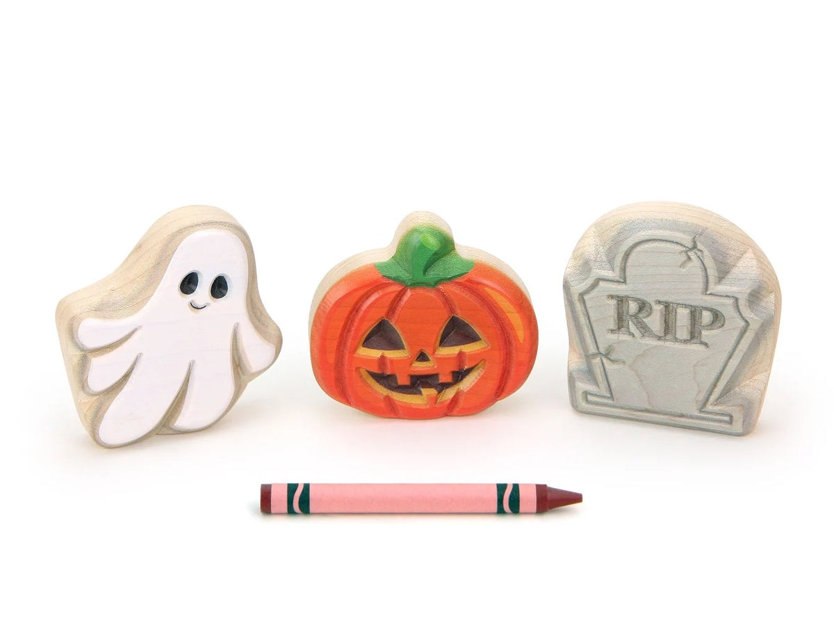 LIMITED!  Carved Spooky Halloween 3 Pc Set