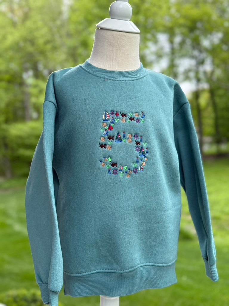 Nautical Themed "5" Sweatshirt
