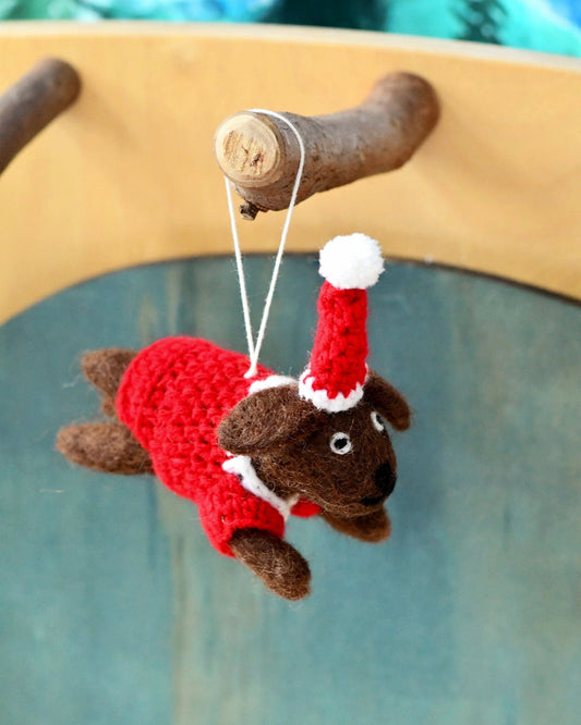 Felt Christmas Dachshund Dog