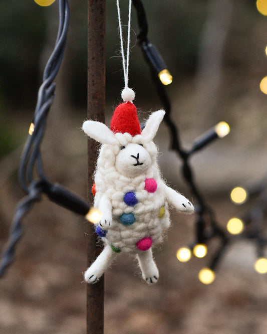 Felt Christmas Sheep Lamb Ornament