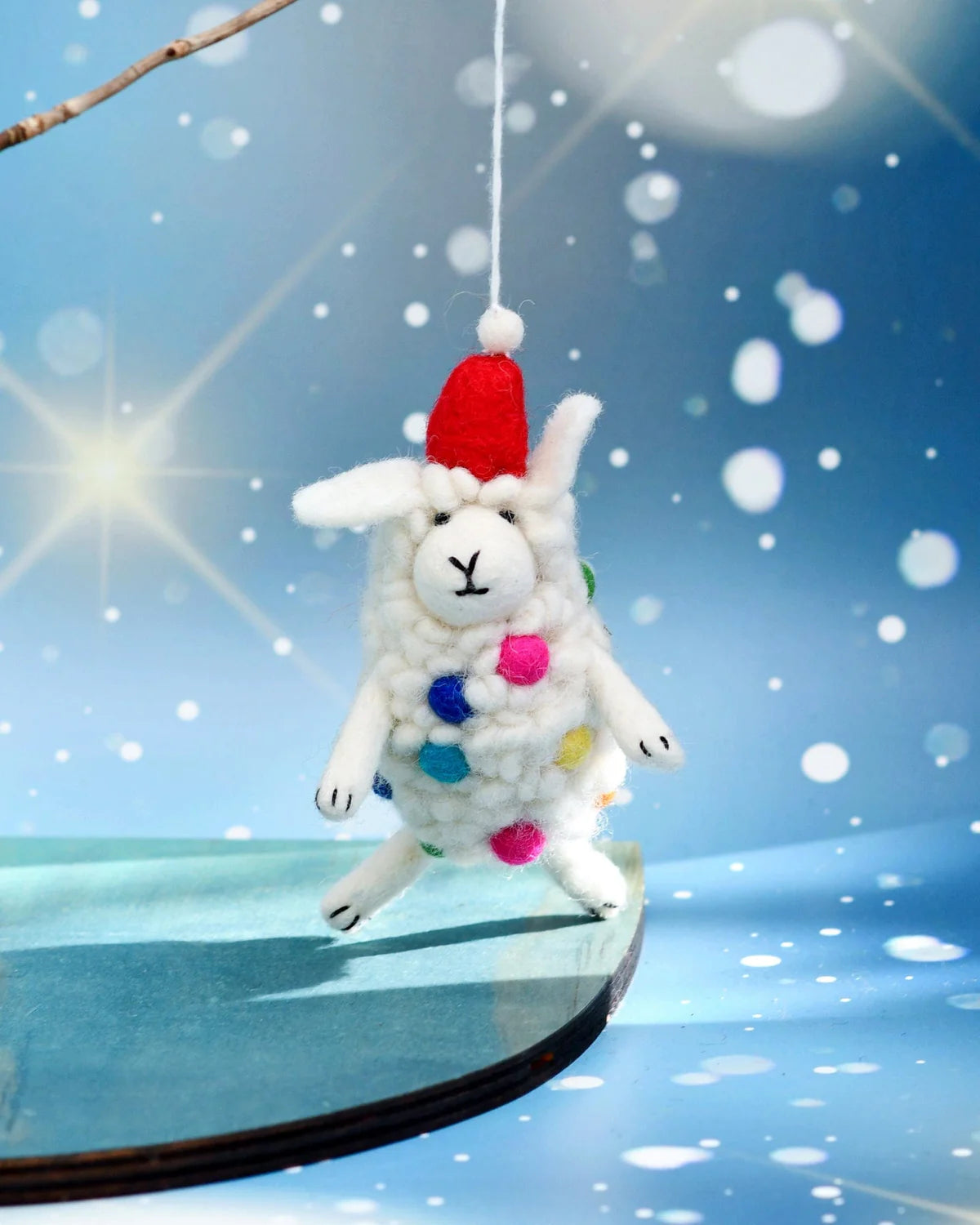 Felt Christmas Sheep Lamb Ornament