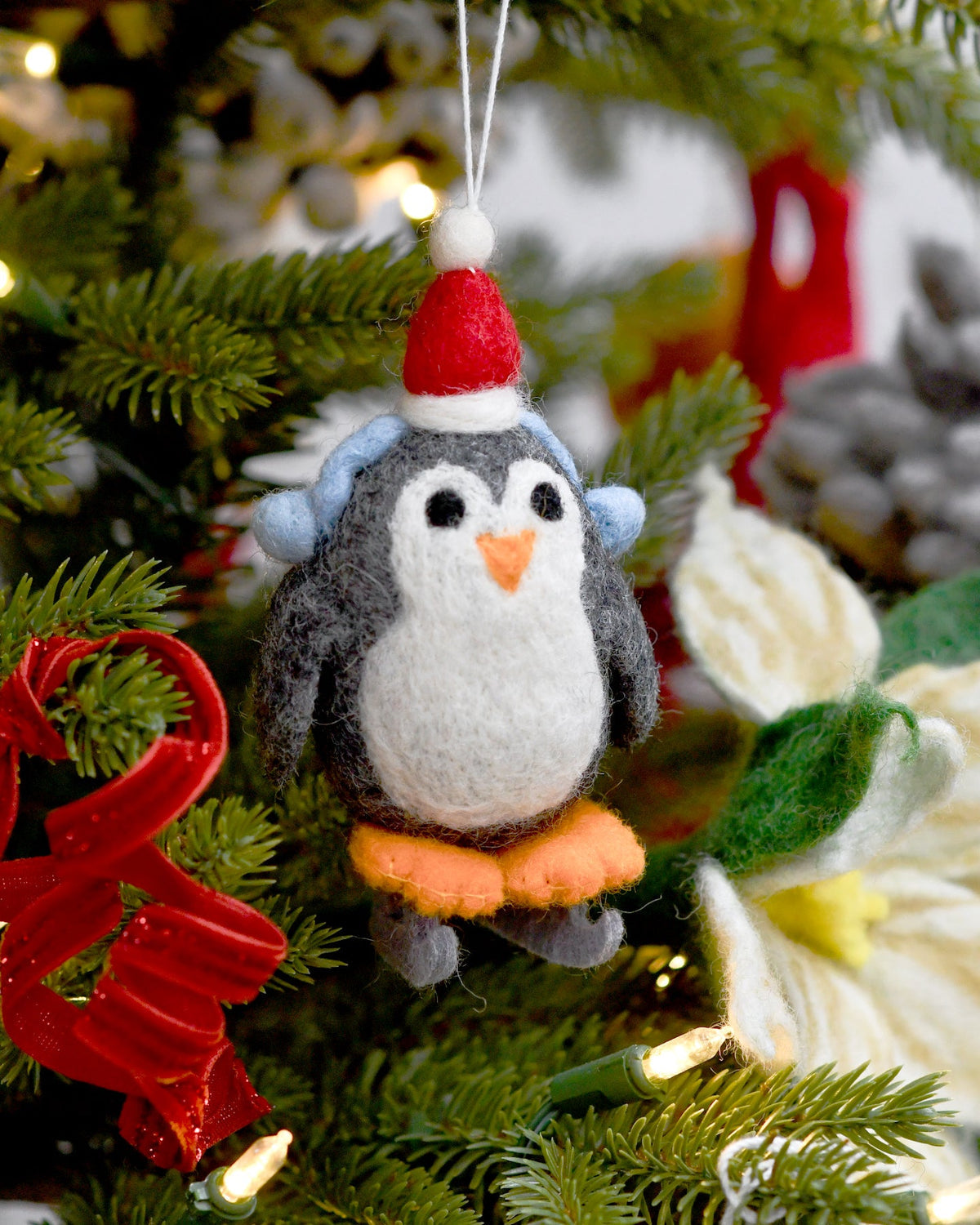 Felt Penguin With Ice Skates