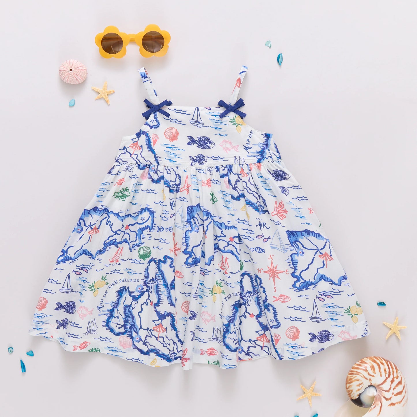 Girls Tia Island Map Dress