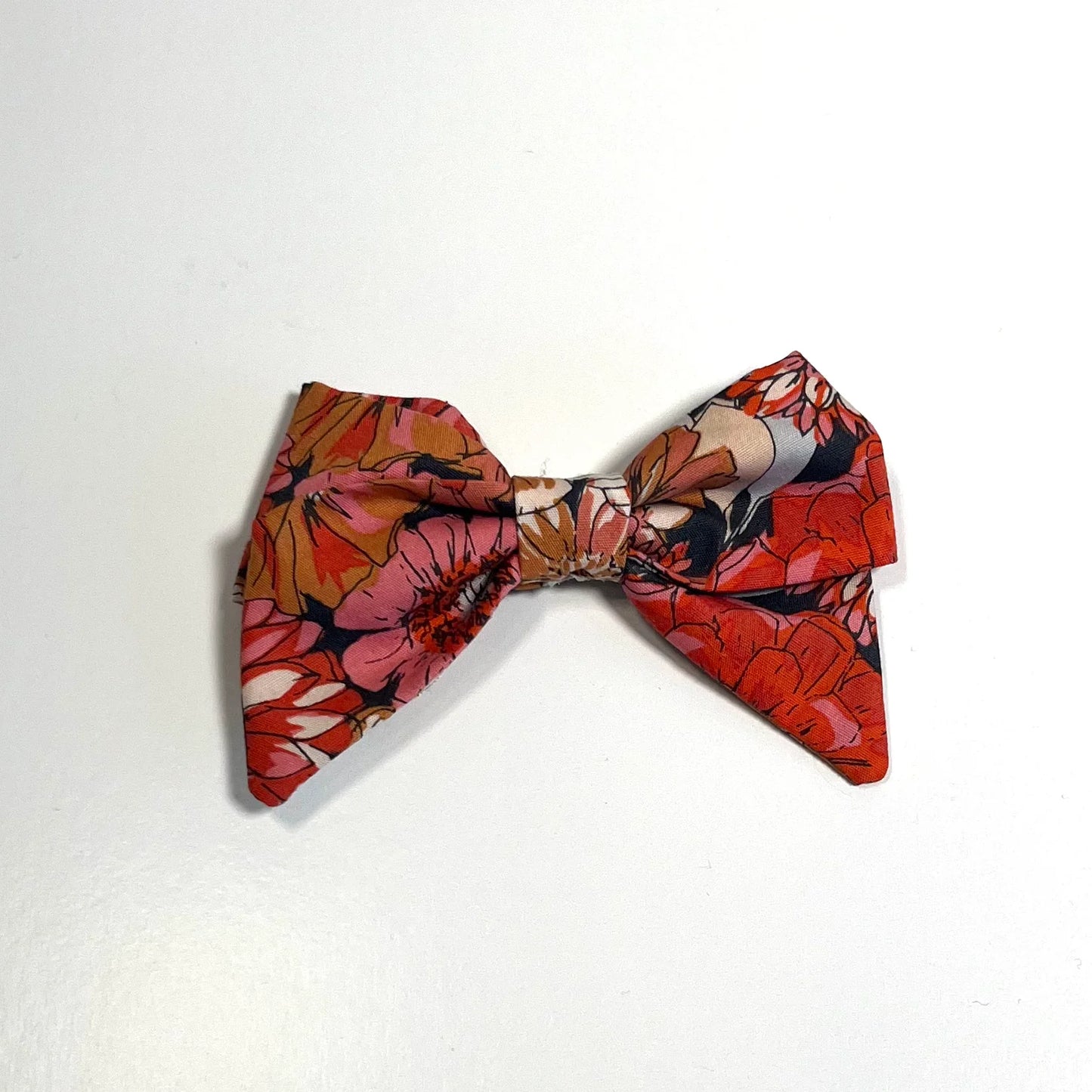 Red Floral Hair Bow