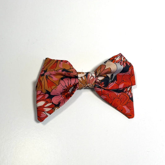 Red Floral Hair Bow