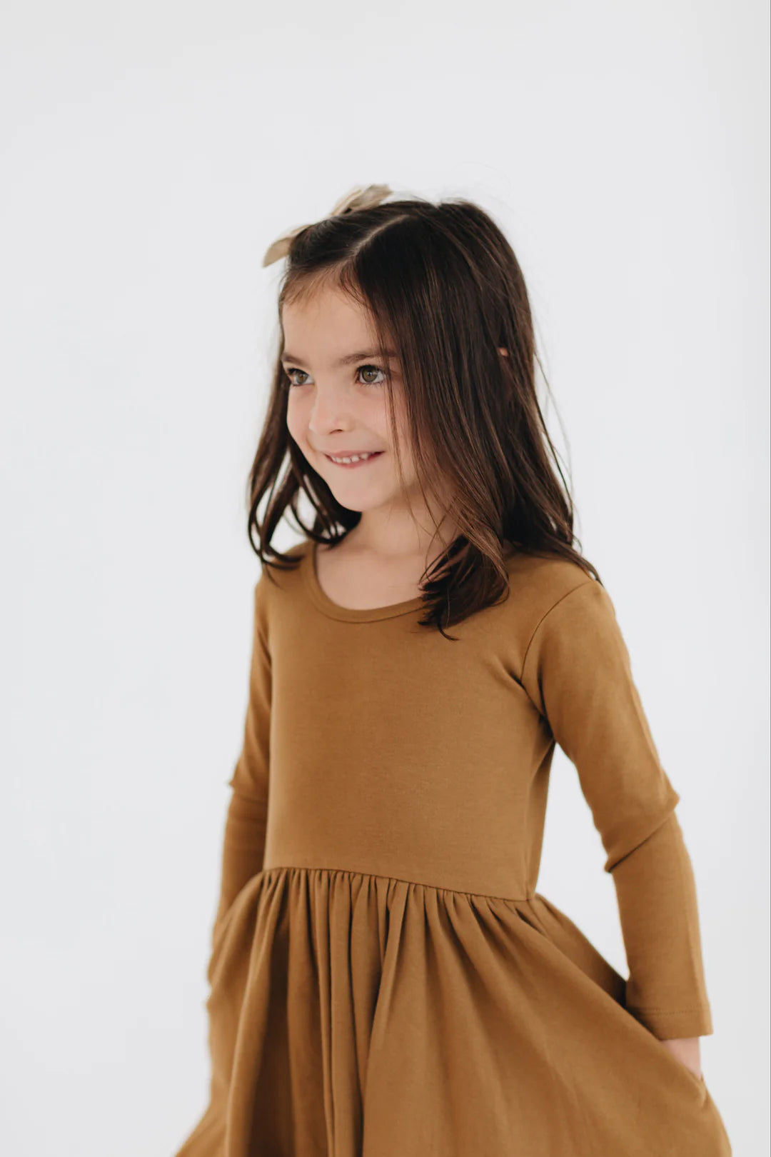Twirl Dress in Burro Brown