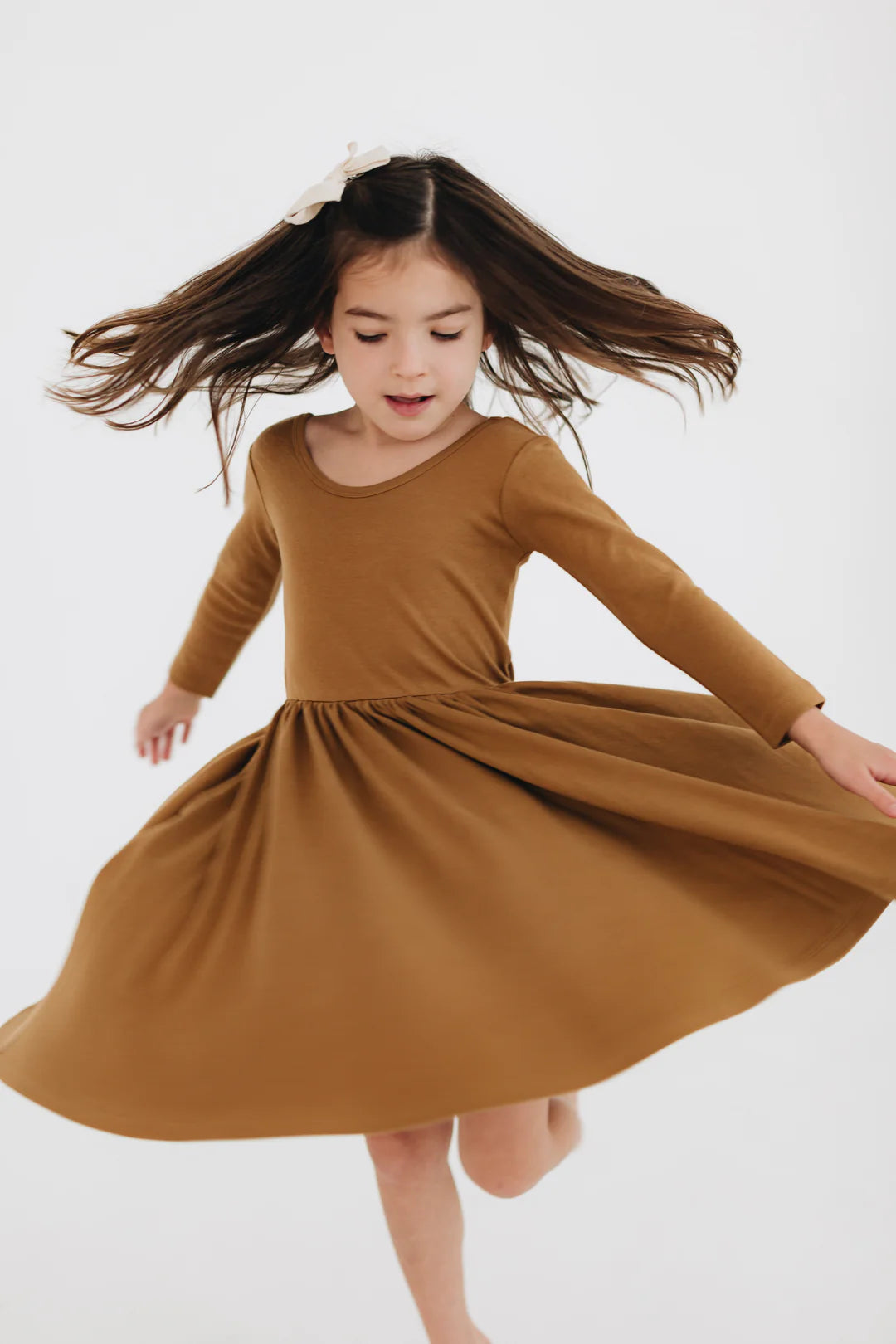 Twirl Dress in Burro Brown
