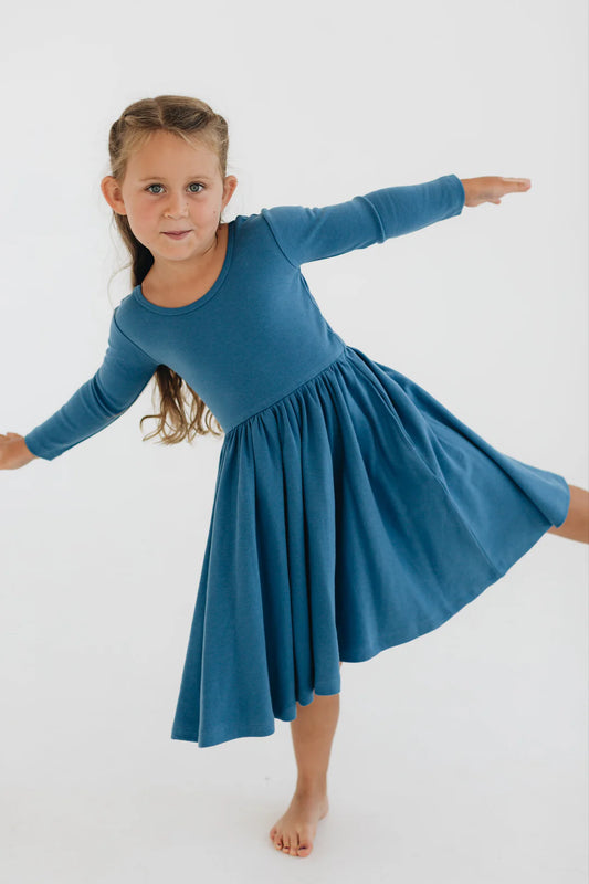Twirl Dress in Sea Blue