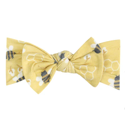 Honeycomb Knit Headband Bow