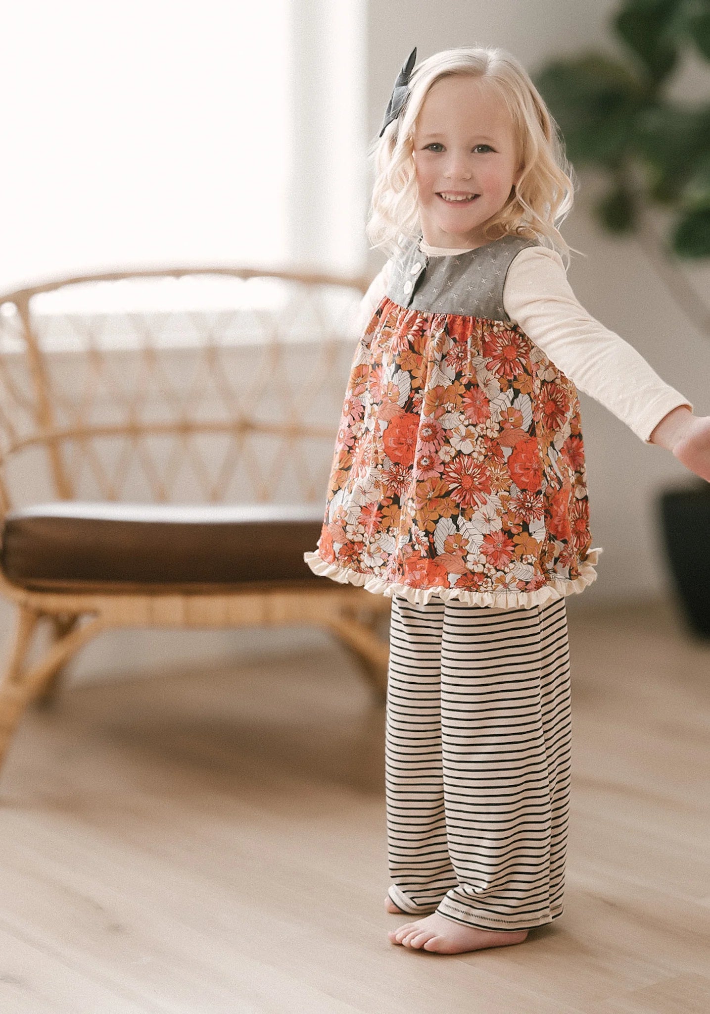 Avery Red Floral Top